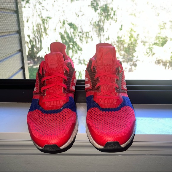 Adidas Women's size 11 Ultraboost ST Red/Pink White B75867 - Picture 4 of 11